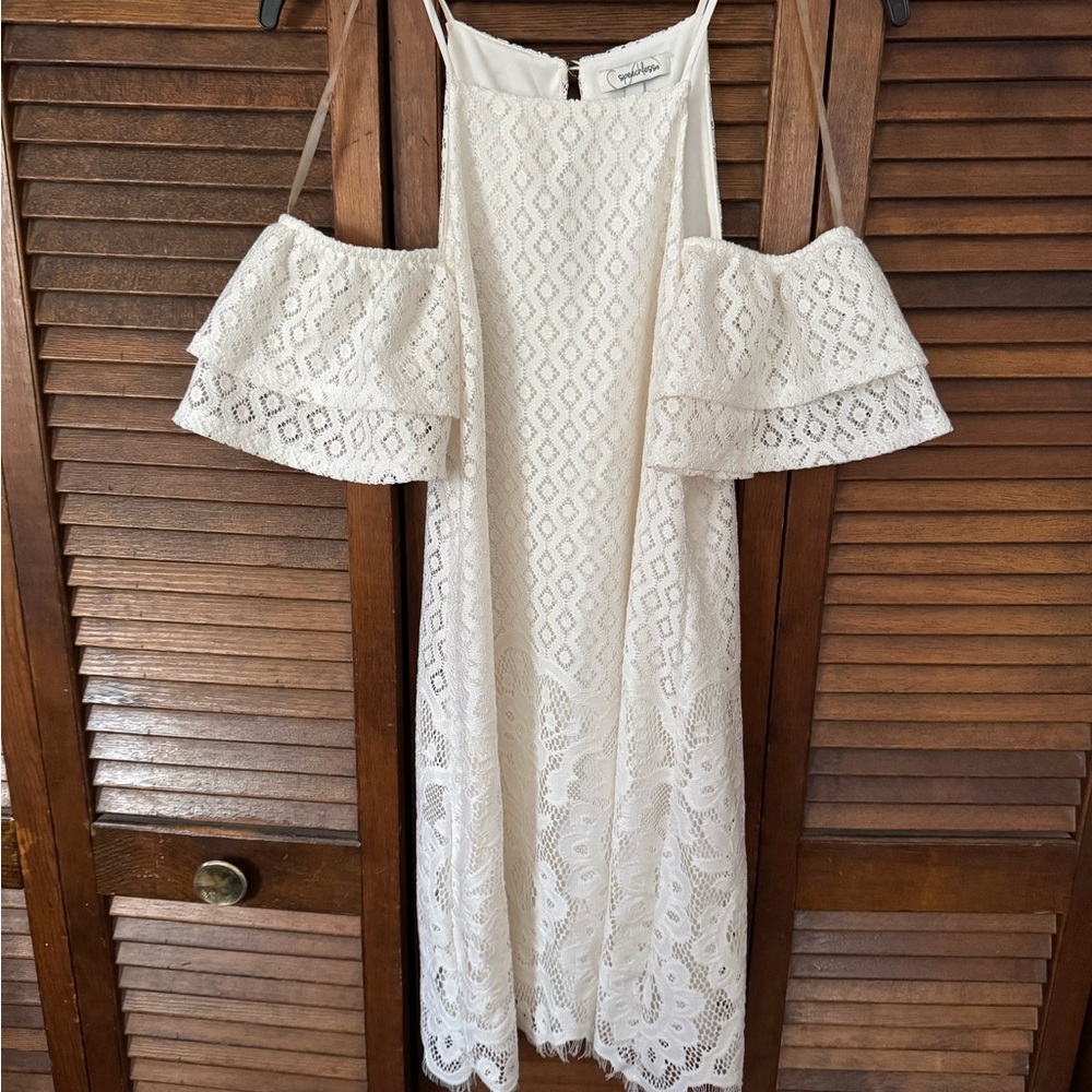 White Tiered Midi Sundress